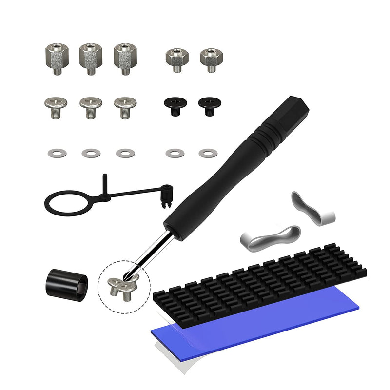 M.2 Screw,HFEIX SSD Mounting Kit with Screwdriver for ASUS Motherboard or ASRock Board NVMe PCIe Driver (7 pcs) 7 pcs