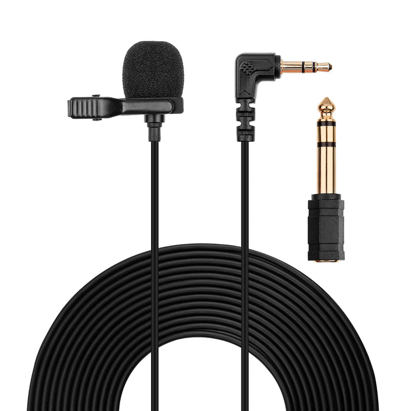 H6 Microphone, Lavalier Mic Replacement for Zoom H1N H1 H2N H4N PRO H5 H6, TASCAM DR05X DR07X DR-05 Portable Recorder, 3.5mm 12ft Omnidirectional Condenser