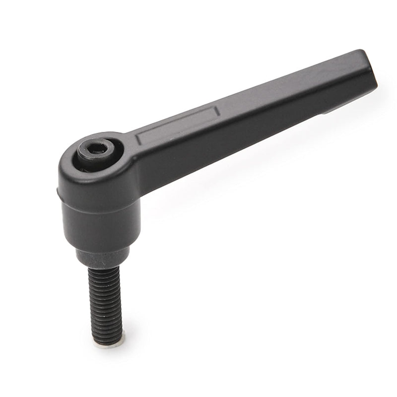 Aicosineg M6 x 20mm Male Thread Aluminum Alloy Adjustable Clamping Lever Handle for Machinery Welding Printing Equipment Black Tone 5pcs Not Include Washer M6x20 5pcs