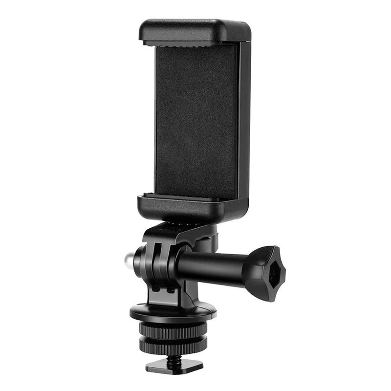 AngelReally Phone Holder Camera Hot Shoe Mount Adapter Kit for GoPro Hero 9 8 7 6 5, DJI OSMO Action, iPhone1211 Pro MaxXXR, Samsung, Attaching on DSLR Camera or Ring Light