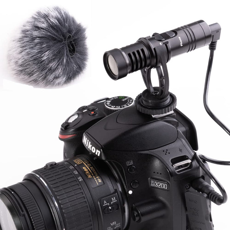 Nicama SGM8S DSLR Camera Microphone with Shock Mount, 1 Windscreen Muff for iPhone, Android Smartphones, Canon EOS, Nikon DSLR Cameras Sony Camcorders- Perfect Recording Interview Shotgun Mic