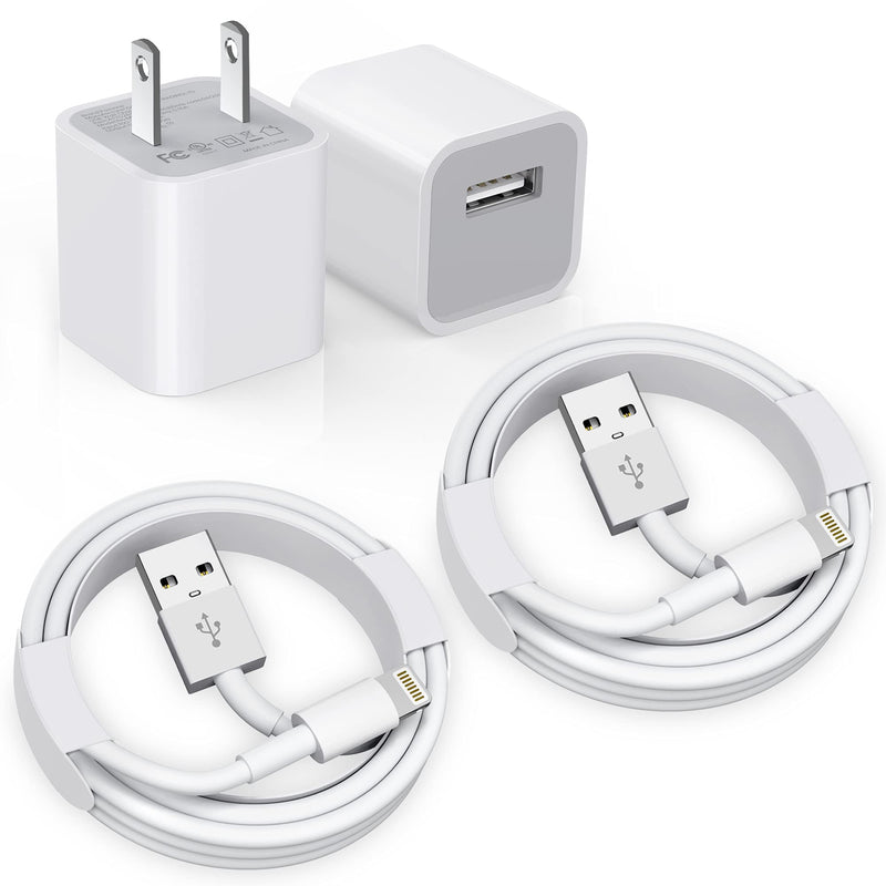 iPhone Charger, [Apple MFi Certified] 2Pack Apple iPhone Charger to USB Fast Charging Data Sync Transfer Cable with USB Wall Charger Travel Plug Compatible iPhone 12/11/11 Pro/Xs/XR/X/8/8Plus and More