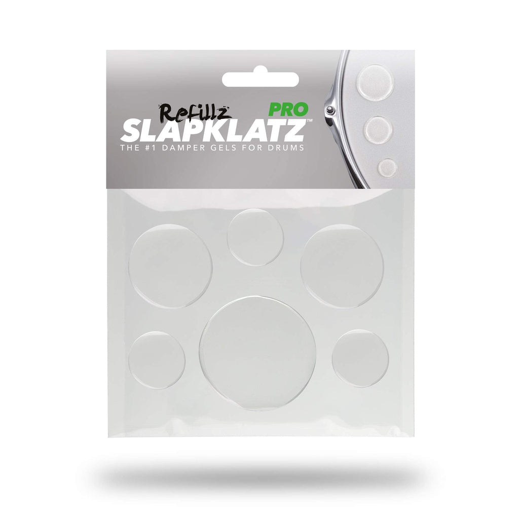 SlapKlatz PRO Refillz Drum Dampeners (CLEAR) | 12 pcs | 3 Sizes | Non-toxic