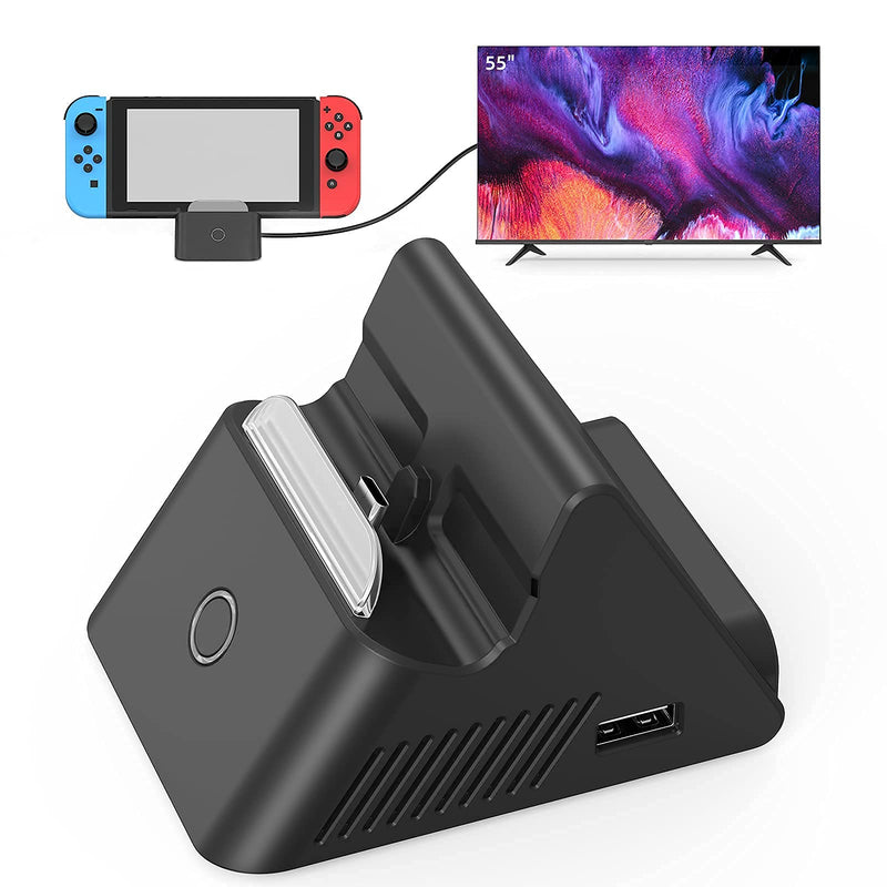 HEYSTOP Switch Dock for Nintendo Switch with HD HDMI, Portable Docking Station Replacement for Original Nintendo Switch Dock, TV Dock Compatible with Nintendo Switch with Type-C and USB 3.0 Port Mini