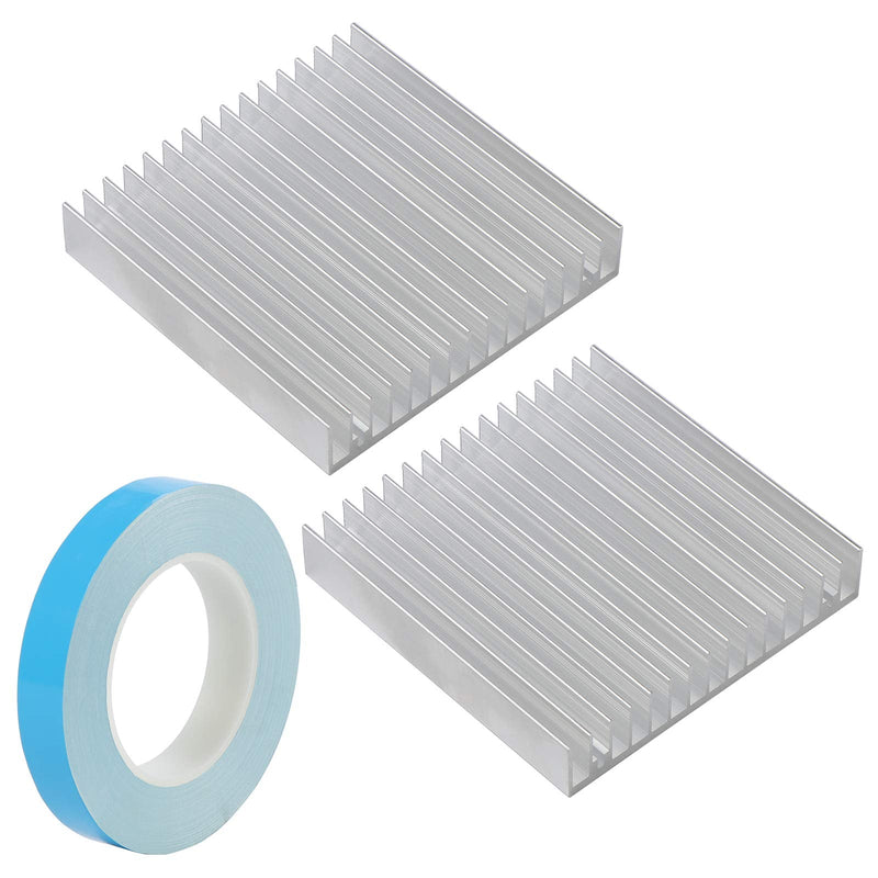 [AUSTRALIA] - ESUMIC Aluminum Heat Sink Heat Sink Module 16 Heat Sinks for high-Power Transistor semiconductor Devices 100x100x18mm and 1roll 20mm x 25m Double-Sided Adhesive Thermal Conductive Tape 
