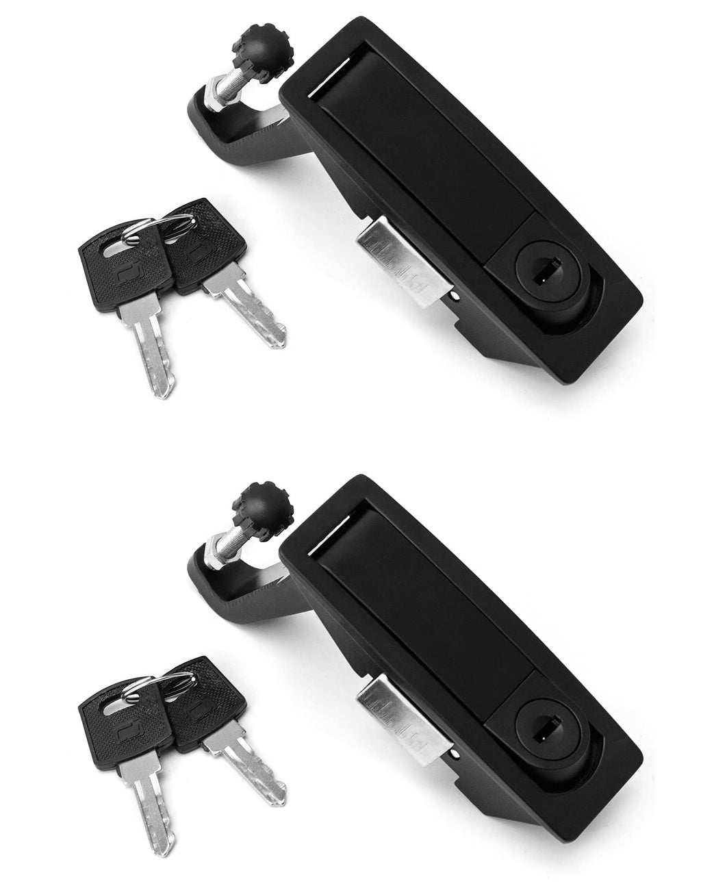 QWORK Compression Latch, 2 Pack Adjustable Lever Hand Operated Push Button Actuation, C2-33-25 Series MS606