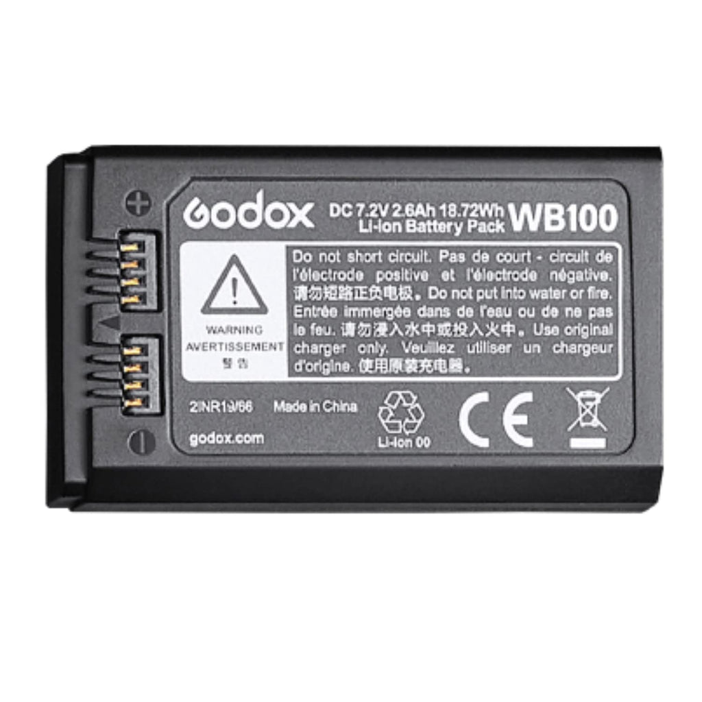 Godox WB100 2600mAh Lithium Battery for Godox AD100Pro Strobe Flash