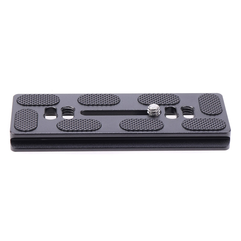 FocusFoto PU100 PU-100 Quick Release Plate, 100mm Long Plate with 1/4"-20 Mounting Screw for Benro B0 B1 B2 J0 J1 N1 Arca Swiss Tripod Ball Head