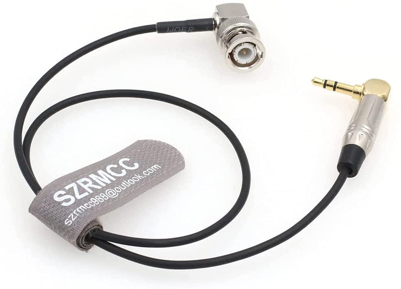 SZRMCC Tentacle Sync Right Angle 3.5mm TRS to BNC Timecode Cable for ARRI Camera C300 C500 F55 PDW-700 (50cm) 50cm