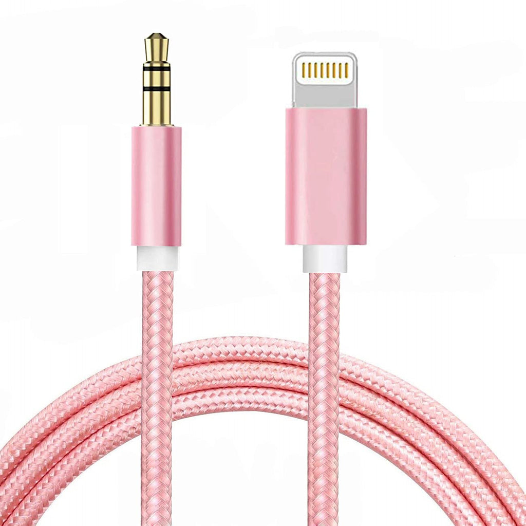 Aux Cord for iPhone, Lightning to 3.5mm Audio Nylon Braided Cable for iPhone 12 11 XS XR X 8 7 6 iPad iPod to Car/Home Stereo/Headphone/Speaker, Apple MFi Certified Headphone Jack Adapter