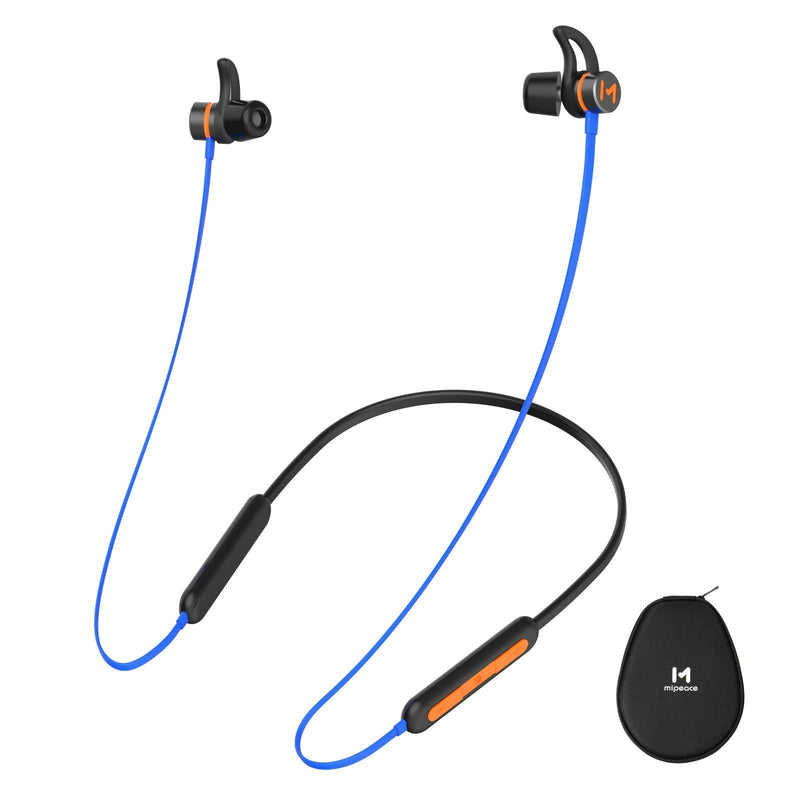 [AUSTRALIA] - Bluetooth noise reduction headphones, Mipeace magnetic custom-fit safety wireless neckband headphones-29db noise isolating work earbuds earphones with mic and control, IPX4 sweatproof 13+Hour Playtime 