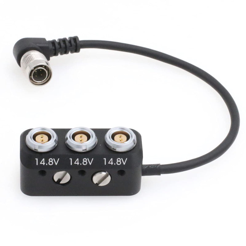 SZRMCC Hirose 4 Pin Male to 3X 2Pin Female Camera Power Splitter 1 to 3 Box for Sony F5 F55 ARRI Amira Camera