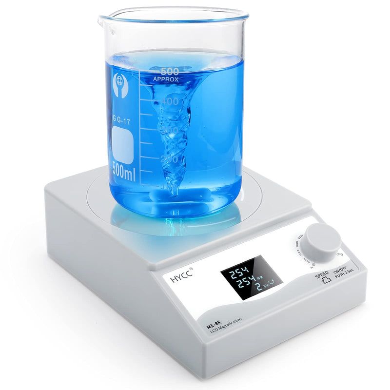 HYCC Digital Magnetic Stirrer Laboratory Stir Plate Plate with Timing Function (LCD Display Stirring Type)