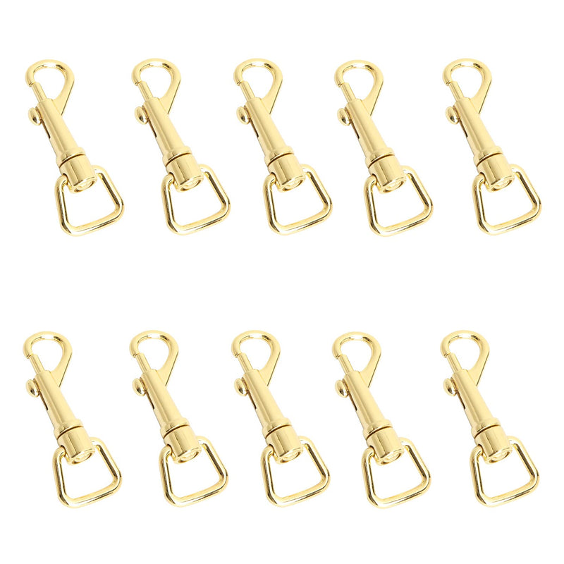 willikiva 10 Pcs 5/8" Swivel Snap Hooks for Dog Leash Collar Linking DIY Crafts Keychain Purse Bag Making Handmade(Light Gold) Light Gold
