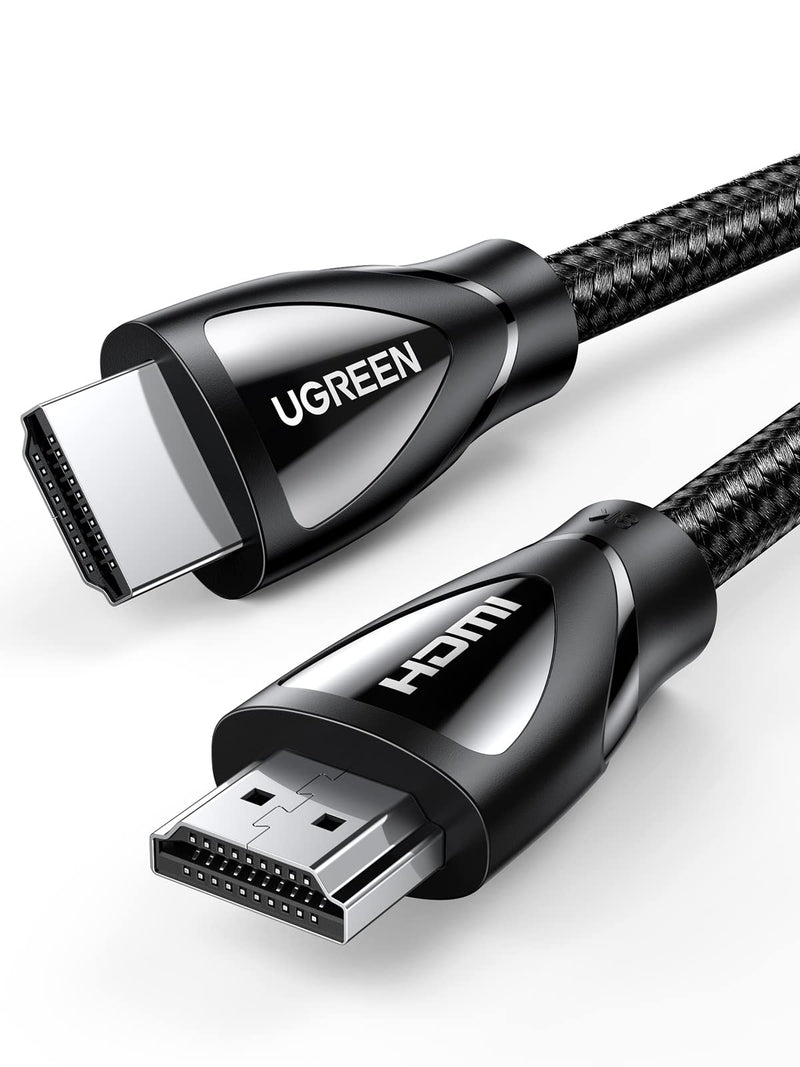 UGREEN 8K HDMI 2.1 Cable Ultra High Speed 48Gbps 4K 120Hz HDMI Braided Cord Dynamic HDR Vision HDR 10 eARC HDMI Cable Compatible with MacBook pro 2021 PS5 PS4 Xbox Roku UHD TV Blu-ray Projector 16FT
