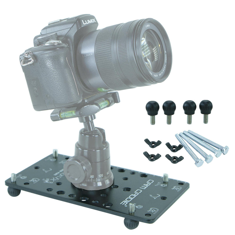 Cam Caddie Ultra Flat Low Angle Cheese Plate POD/Tripod Mount for DSLR, Mirrorless and Action Cameras Cheese Plate POD Pro