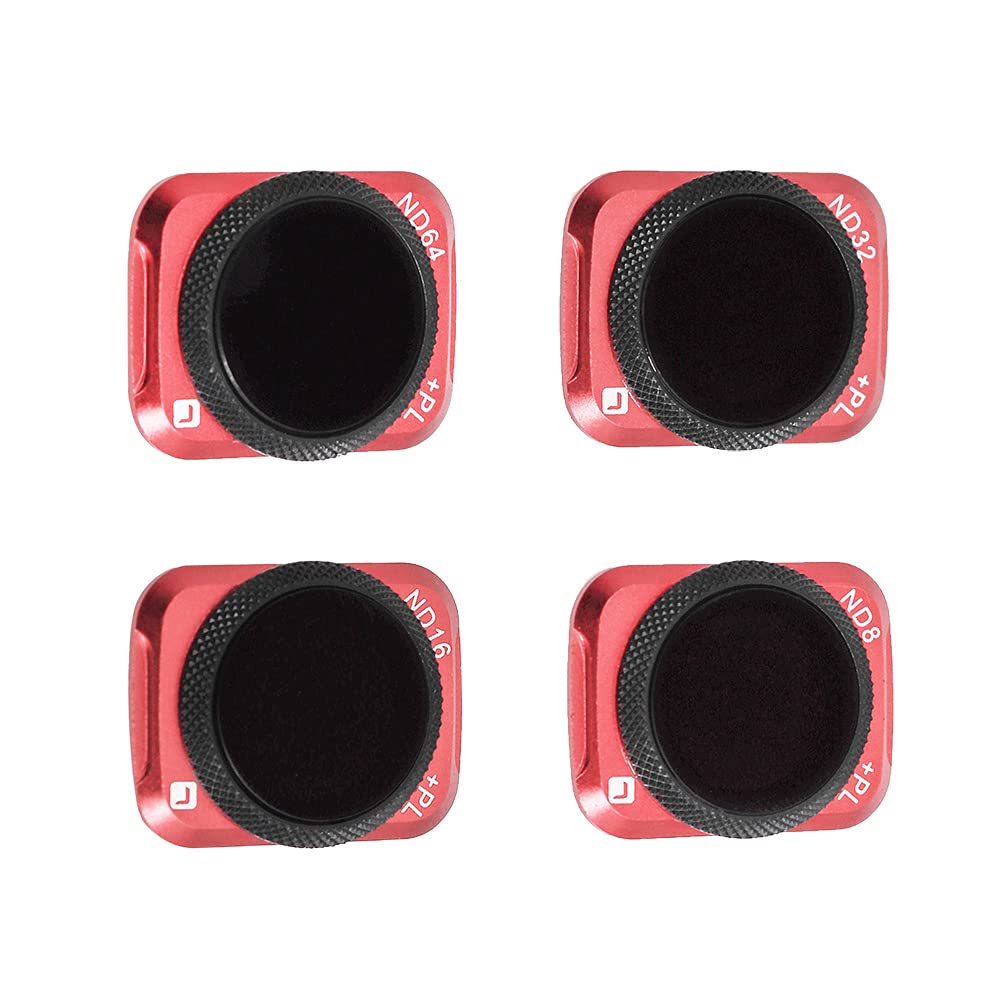 JONGSUN 4Pack ND Filter Set (ND8/PL ND16/PL ND32/PL ND64/PL) Compatible with for DJI Mavic Air 2 Drone (Not Compatible with AIR 2S) ND8/PL ND16/PL ND32/PL ND64/PL