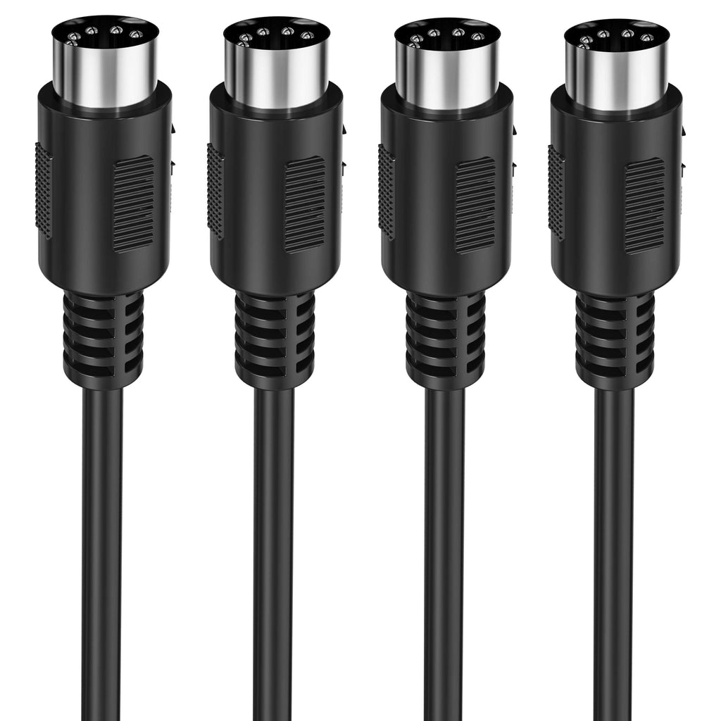 2-Pack 5-Pin DIN MIDI Cable, Mellbree 1-Feet Male to Male 5-Pin MIDI Cable Compatible with MIDI Keyboard, Keyboard Synth, Rack Synth, Sampler, External Sound Card, Sound Source and Other Music Gear 2