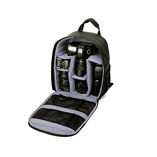 WINVIN Waterproof SLR/DSLR Camera Backpack Shoulder Bag Travel Case for Canon Nikon Sony Digital Lens (Grey) Gray