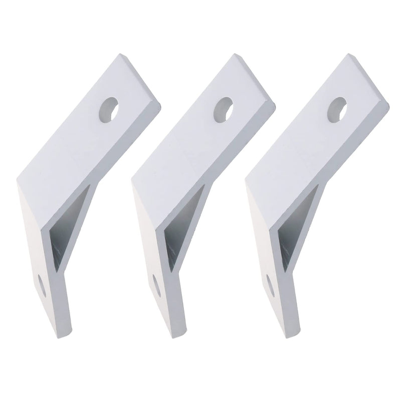 Yinpecly 135 Degree Angle 3030 Aluminum Alloy 2.36" x 0.87"(LxW) Corner Brackets Profile Corner Joint Connectors Corner Braces for Tables Cabinet Beds Office Silver Tone 3pcs