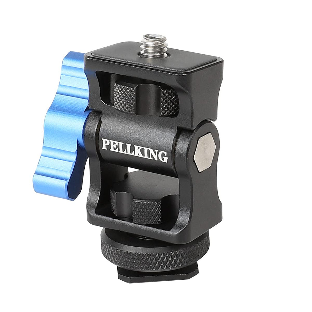 Pellking DSLR Camera Monitor Mount Holder with Cold Shoe for 5 inch and 7 inch Monitor, Swivel 360° and 90° Tilt for Video Shooting Photography Accessories