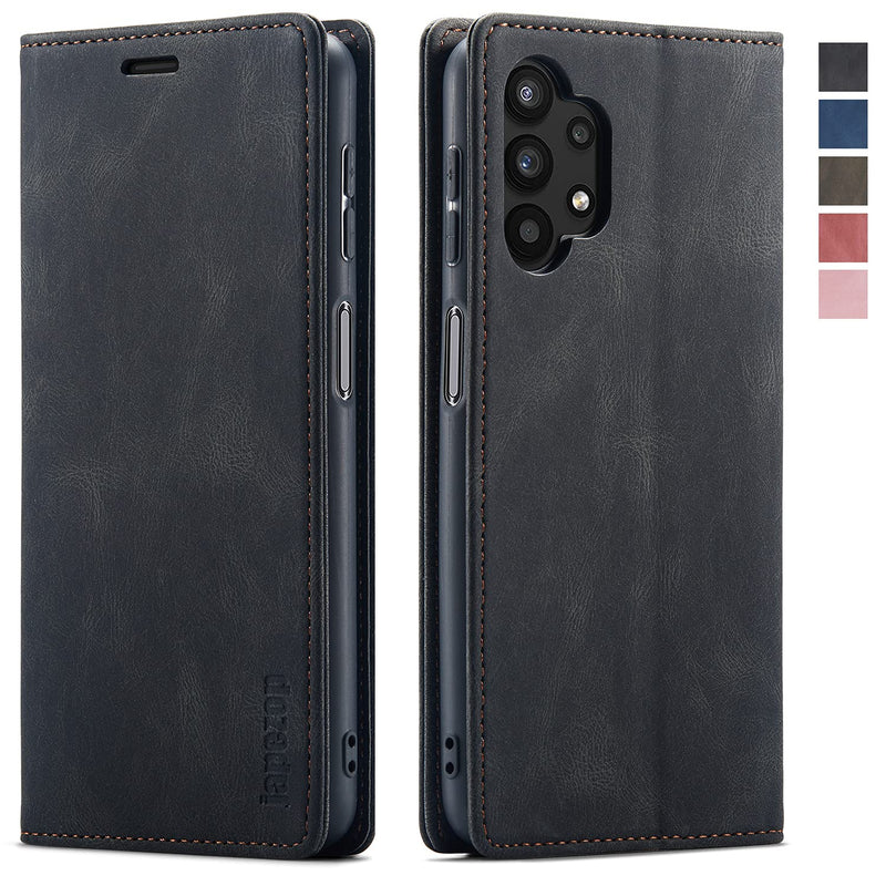 Samsung Galaxy A32 5G Case,Samsung Galaxy A32 5G Wallet Case with [RFID Blocking] Card Holder Kickstand Magnetic,Leather Flip Case for Samsung Galaxy A32 5G (Black) Black