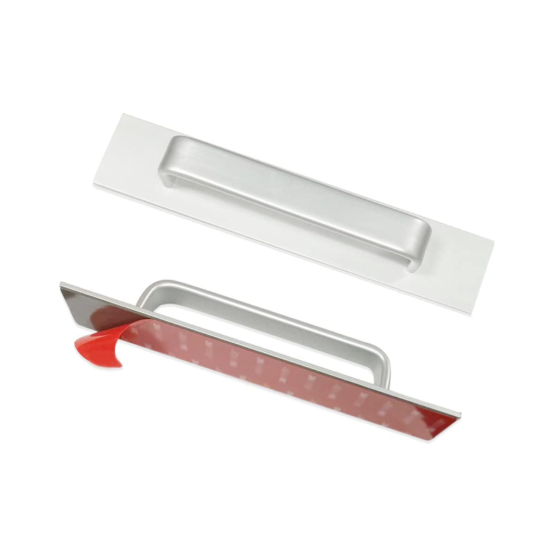 Skyscraper Self-Stick Instant Kitchen Cabinet Bathroom Drawer Closet Door Handle Pulls 2pcs/Set (133mm, Silver) 133 mm