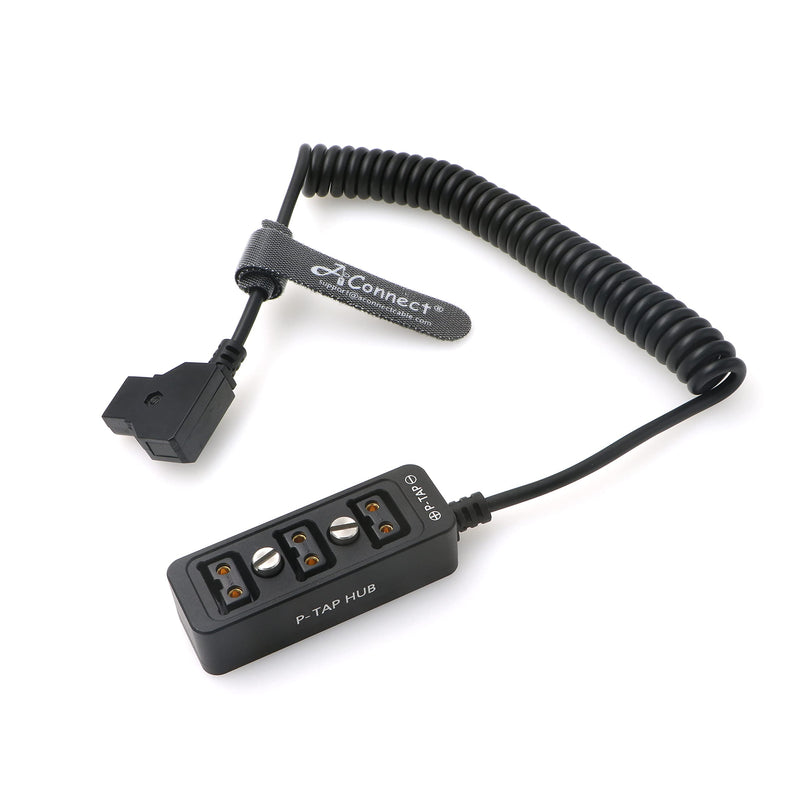 Cable-Splitter-Steadicam-BMPCC-Dtap Male to 3 Port D Tap Female Hub Adapter Coiled Cable for ARRI RED Cameras TILTA Steadicam IDX Battery