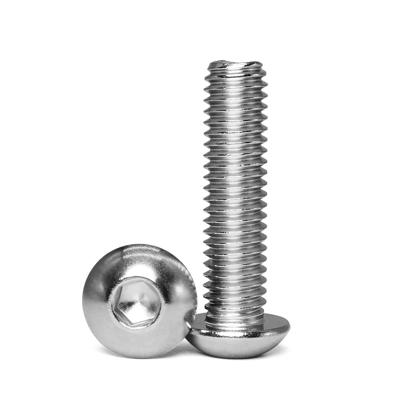 Cicidorai M5-0.8 x 40mm Button Head Socket Cap Bolts Screws, 304 Stainless Steel 18-8, Allen Socket Drive, Full Machine Threads, Quantity 25 M5 x 40mm(25 PCS)