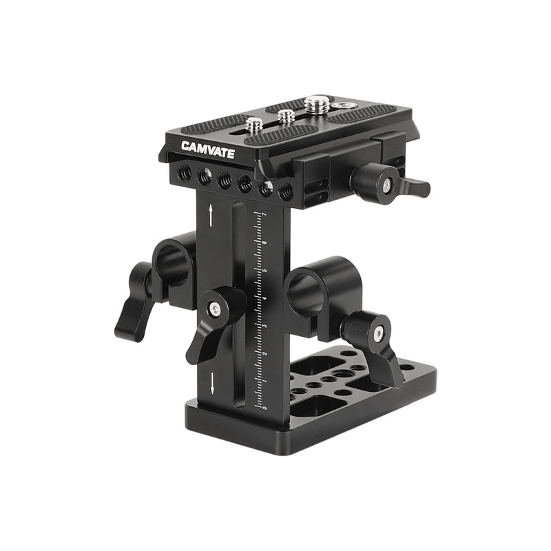 [AUSTRALIA] - CAMVATE Quick Release Plate with Up-and-Down Adjustable 15mm Rail Block for Shoulder Mount Rig - 2649 