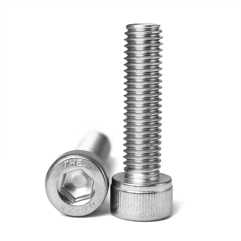 [AUSTRALIA] - Cicidorai M6-1.0 x 70mm Socket Head Cap Screws Bolts, 304 Stainless Steel (A2-70), Allen Socket Drive, Bright Finish, Full Machine Threads, Quantity 10 M6 x 70mm(10 PCS) 