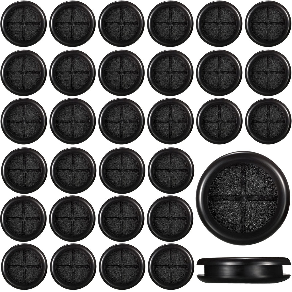 12 Pieces Round Rubber Grommets Electrical Wire Gasket 1-11/16 Inch Inside Diameter, 2 Inches Drill Hole Plug Set Wire Protection for Automotive Pump and Electrical Appliance