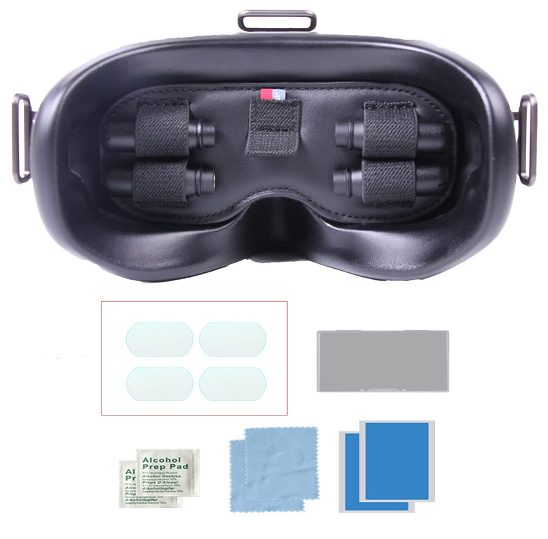 CZFRIEND Goggles V2 Protective Cover Dust-Proof Sun Protection Antenna Memory Card Storage Bag Storage Bag with Lens Protective Film for DJI FPV goggle cover+ lens protective film