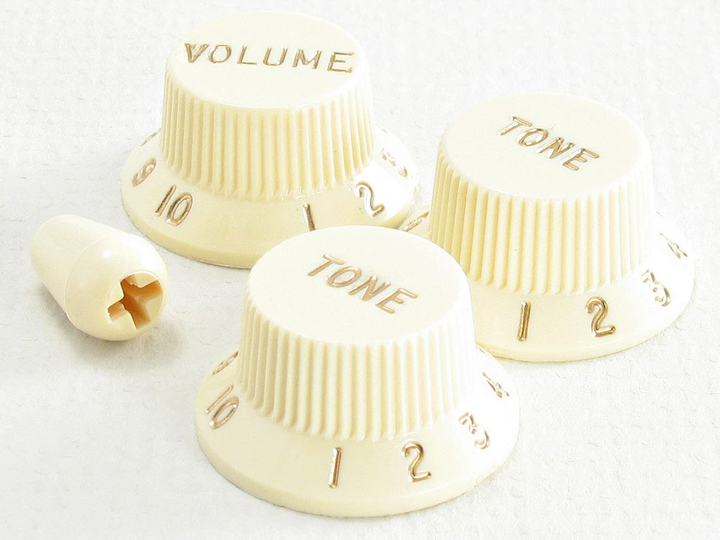 Fender Knob Set, Strat, Aged White