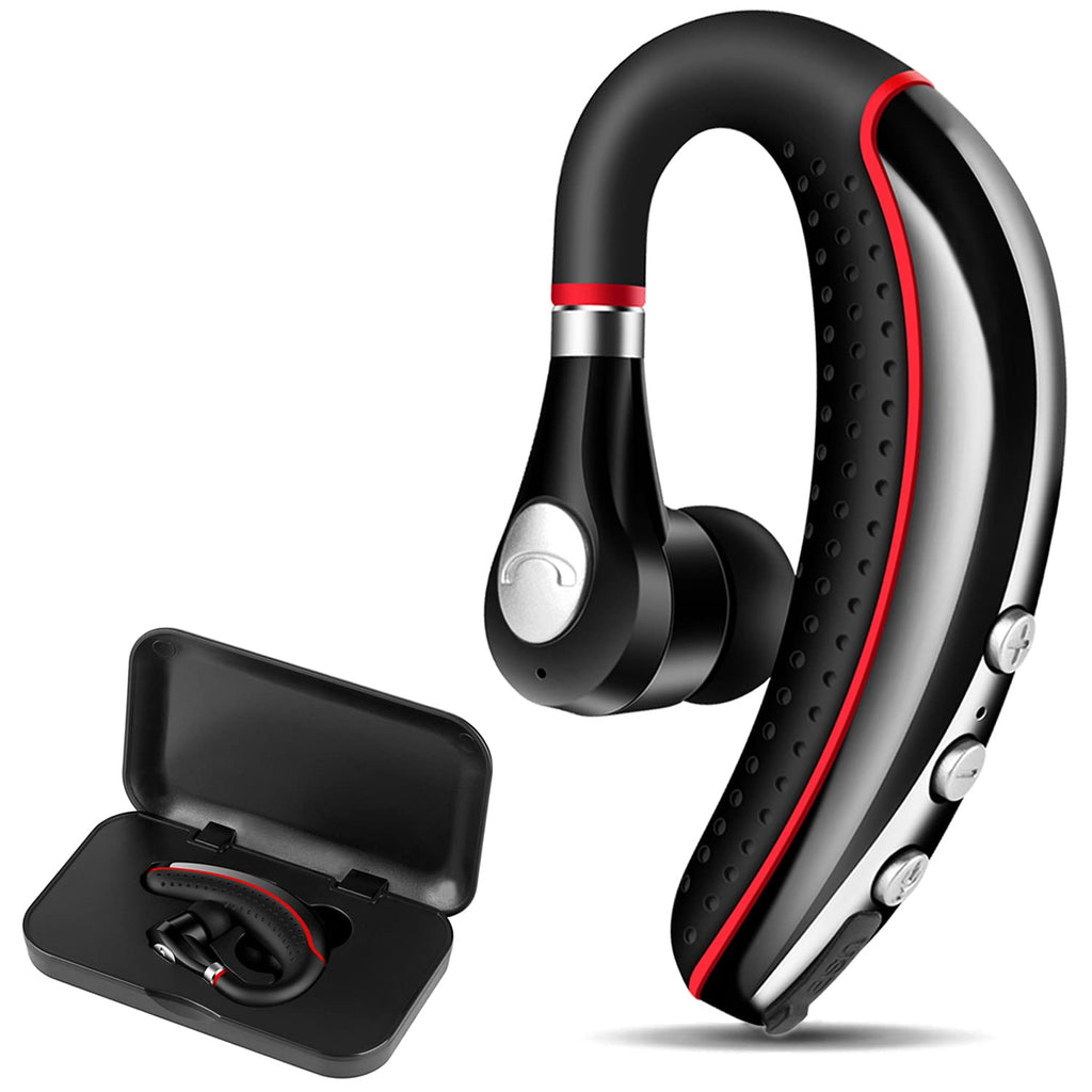 Bluetooth Headset V5.0,Wireless Bluetooth Earpiece with Noise Canceling Mic for Cell Phone,Ultralight Business Earphone for Driving/Trucker/Office,Sweatproof Headset for Android/iPhone/Smartphone