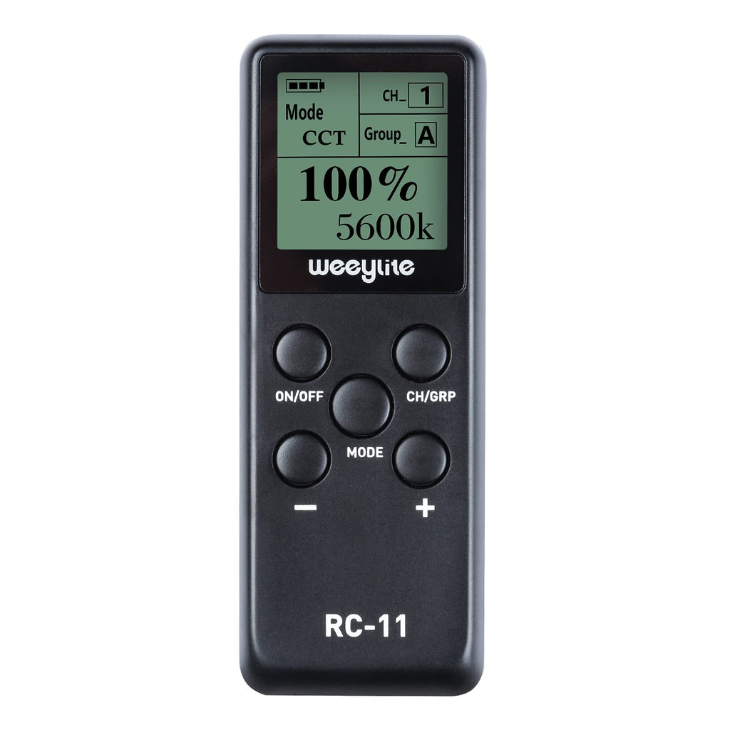 RC-11 Wireless Remote for Weeylite RB9 Pocket Light WE-10/WE-9 RGB Ring Light Ninja 200 Ninja 300 Ninja 400 COB Video Light