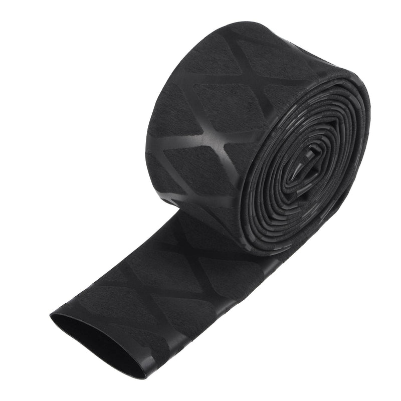 uxcell Heat Shrink Wrap Tubing for Fishing Rod Grips Handle, 25mm Dia 42mm Flat 5ft 1.7:1 Ratio, Black