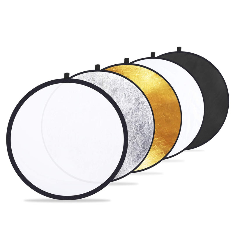[AUSTRALIA] - Etekcity Reflector Photography 43" (110cm) 5-in-1 Light Reflectors for Photography Multi-Disc Photo Reflector Collapsible with Bag - Translucent, Silver, Gold, White and Black 43 Inch 