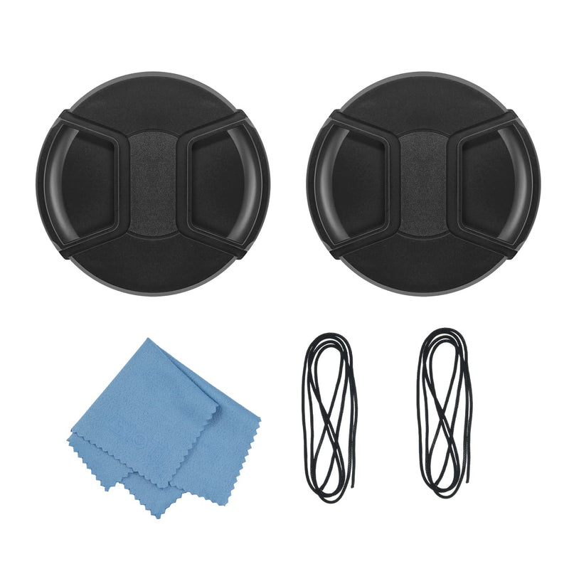Lens Cap 105mm, Camera 105mm Lens Cap, 2 Packs + 1Piece Cleaning Wiper, Model:LC-105, Compatiable with DSLR & Mirrorless Camera Camera Lens & Lens Filter & Filter Adapter Ring etc.(105mm) 105 mm