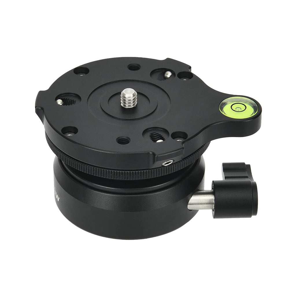Tripod Leveling Base with Bubble Level,Panoramic Tripod Head Tilted Up and Down 15 Degrees for Canon,Nikon,and Other DSLR Cameras with 1/4" Thread, Tripods & Monopods with 3/8" Thread
