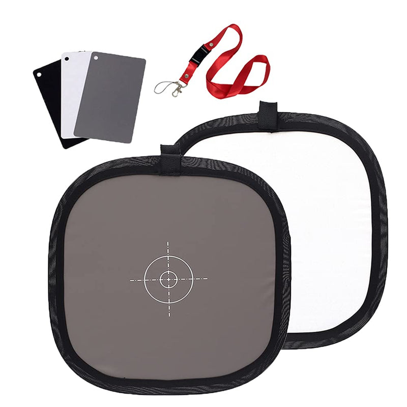 [AUSTRALIA] - RENIAN Small Grey White Balance Card 18 and Grey Reference Reflector Board with Carrying Bag Photography Card Custom Calibration Camera Checker Video, DSLR and Film 