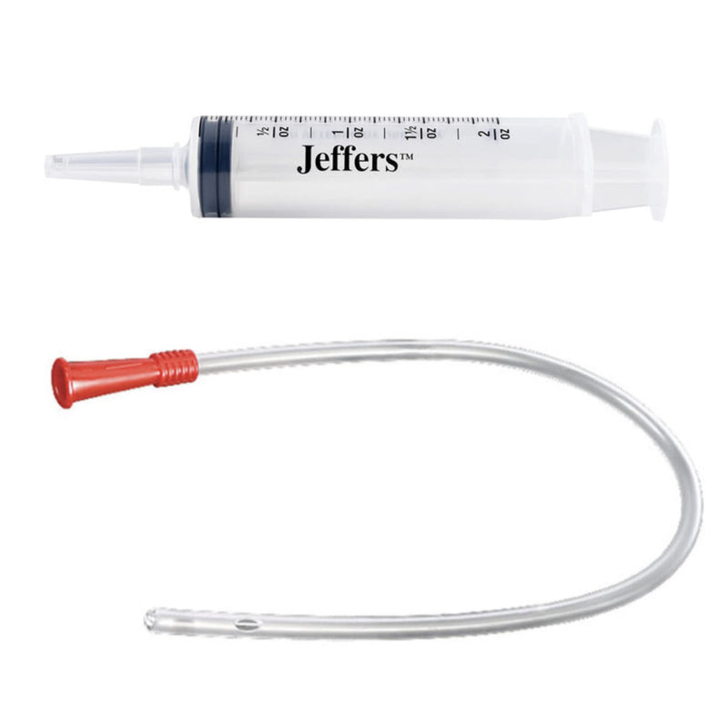 LBH Market Lamb and Goat Feeding Tube Kit 1-Clear Teleflex Tube (FR 18), 1- Syringe (60 ML)