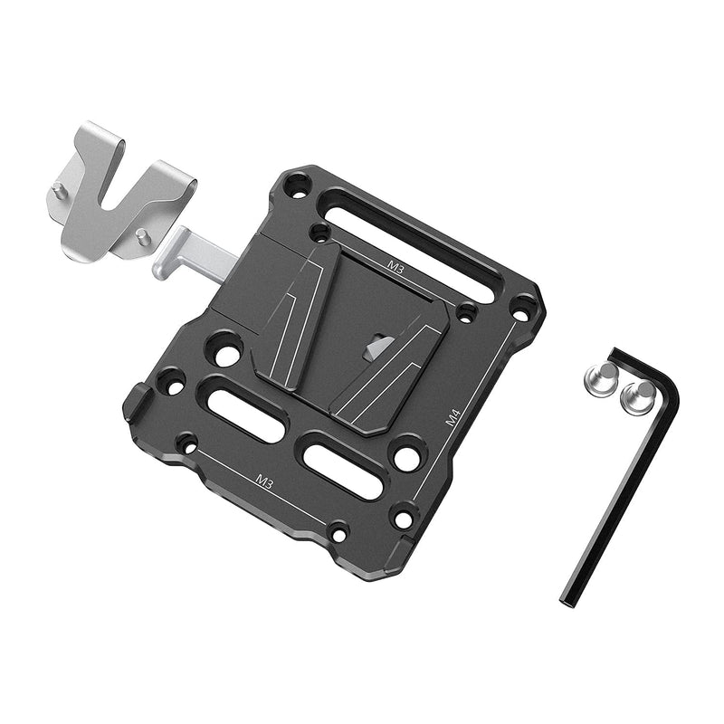 NICEYRIG V Mount Battery Plate V-Lock Quick Release Battery Cheese Plate with Stainless Steel Belt Clip - 442