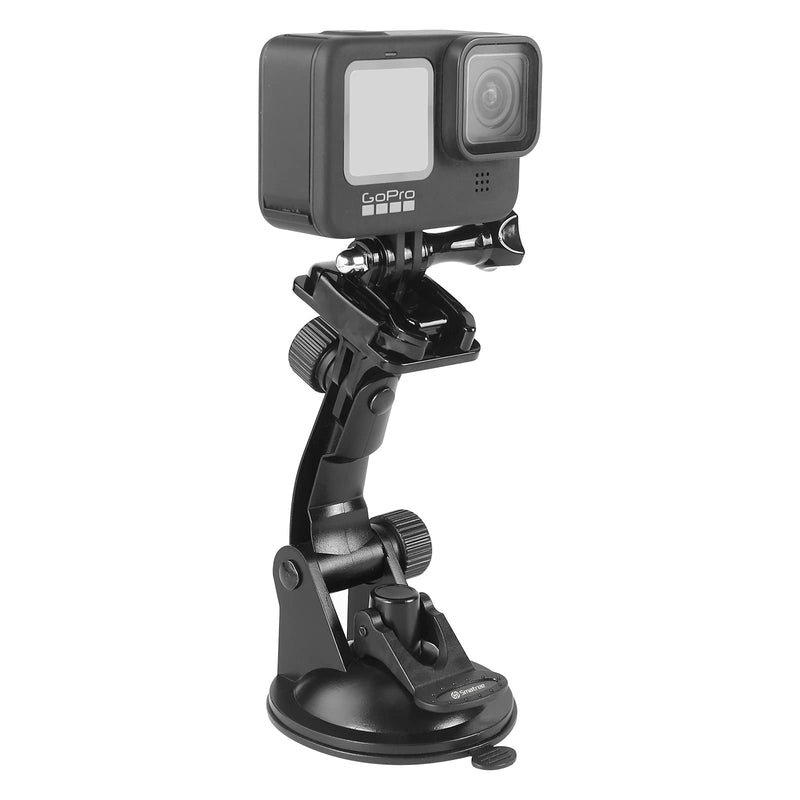 Smatree Suction Cup Mount Holder Compatible for GoPro Hero MAX 10 9 8 7 6 5 4 3 3+ , AKASO, DJI Action Camera, Perfect for Car Windshield and Window(Updated Version)
