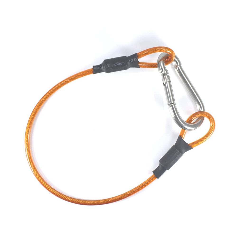 Waist Tape Holder Lanyard for Gaffers Tape Steel Carabiner Clip Hanging Rope for Photography Film Stage Television Production Carrying Tool (Orange) Orange