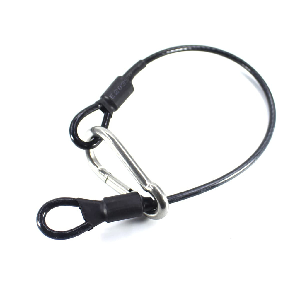 Waist Tape Holder Lanyard for Gaffers Tape Steel Carabiner Clip Hanging Rope for Photography Film Stage Television Production Carrying Tool (Black) Black