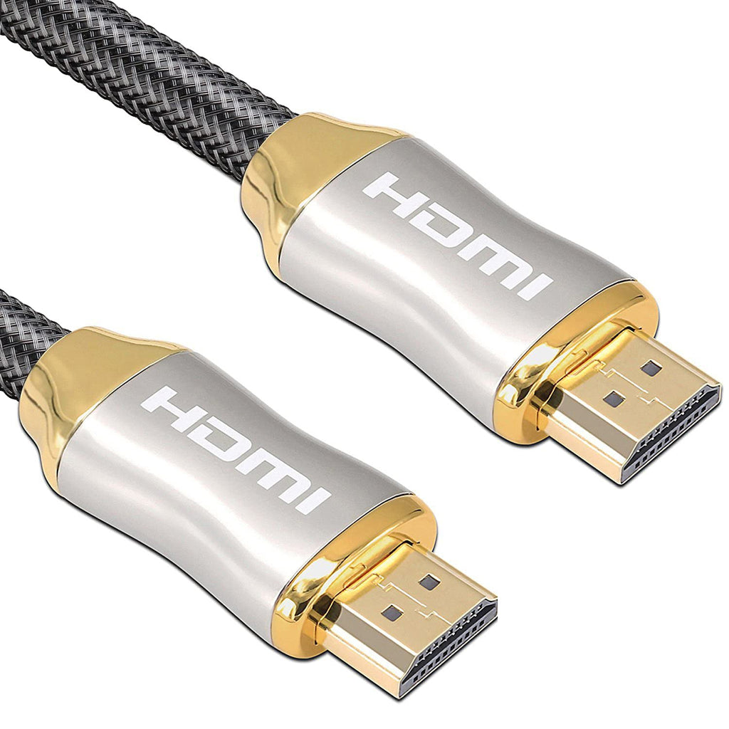 100% Real 8K HDMI to HDMI Cable 10ft, MyMAX 48Gbps Nylon Braided Patent Design HDMI 2.1 Cord with Gold Connector, Support 4K@120Hz 8K@60Hz, eARC HDR HDCP 2.2 & 2.3, Compatible with HDTV/Monitor/Xbox 10 ft