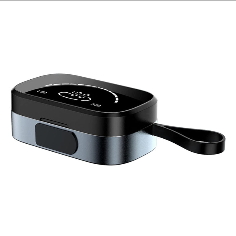 Wireless Bluetooth Headset with high-Definition Mirror Smart Screen Display, Upgraded Waterproof Stereo Headset with Portable Charging Box Sports/Listen to Ear Headphones