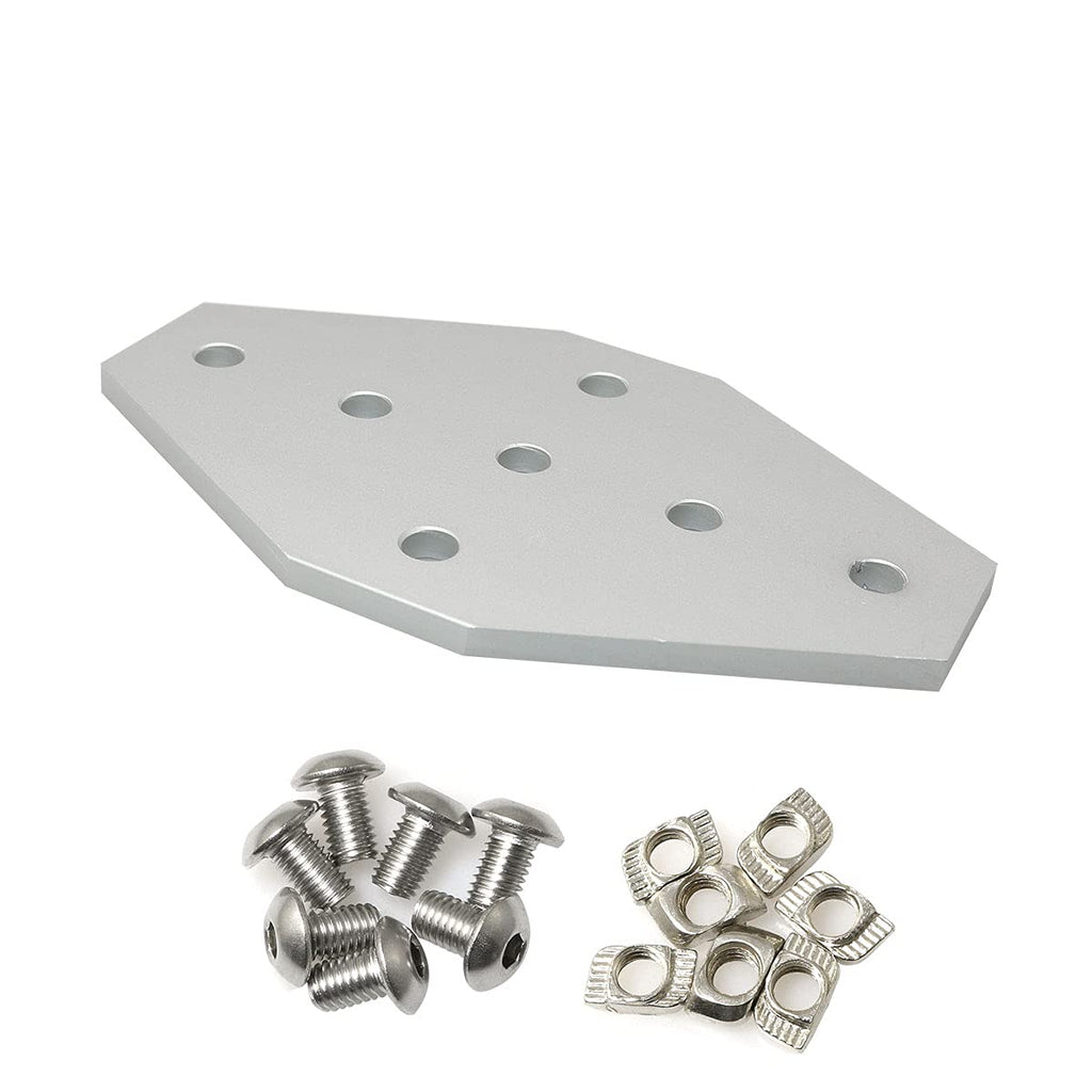 PZRT Aluminum Profile Connector Bracket Set Cross Shape Connector with Mounting Screws and Nuts for 2020 Series Aluminum Profile