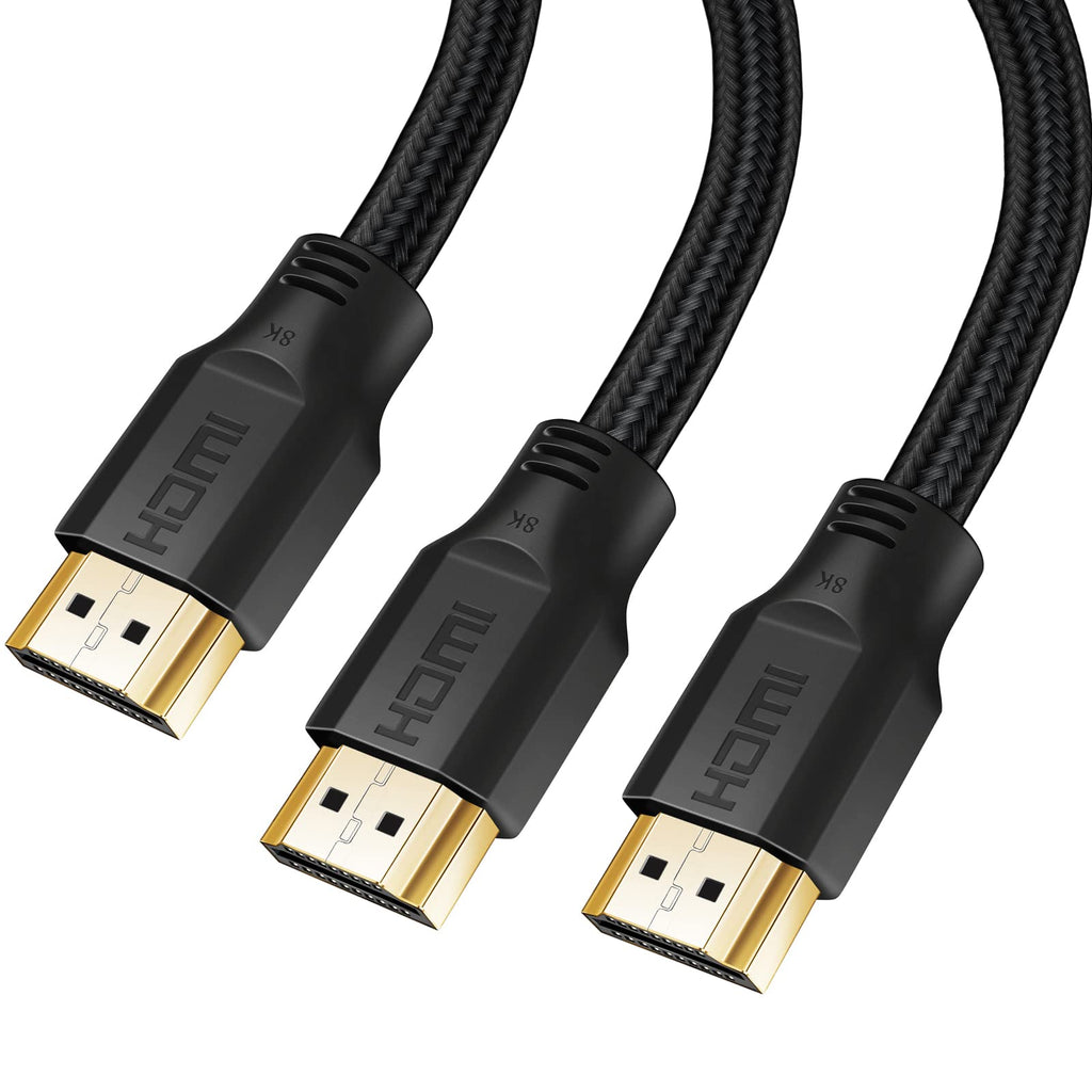 8K HDMI Cable 10FT/3M [3-Pack], Dorset 48Gbps Ultra HD Support High Speed HDMI Cord, 8K60 4K120 144Hz eARC HDR HDCP 2.2 2.3 Compatible with Roku Sony LG Samsung TCL Xbox Series X RTX 3080 3090 PS5 3 PACK
